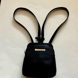 Vintage LIZ CLAIBORNE Backpack /  Shoulder Bag. Black